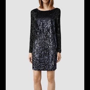 All Saints Dress Mini Sequins Scoop Back Party 6